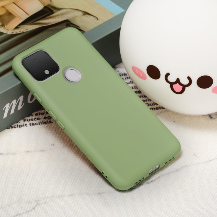 For Google Pixel 4a 5G Pure Color Liquid Silicone Shockproof Full Coverage Case(Green) - Google Cases by PMC TechLife | Online Shopping South Africa | PMC TechLife