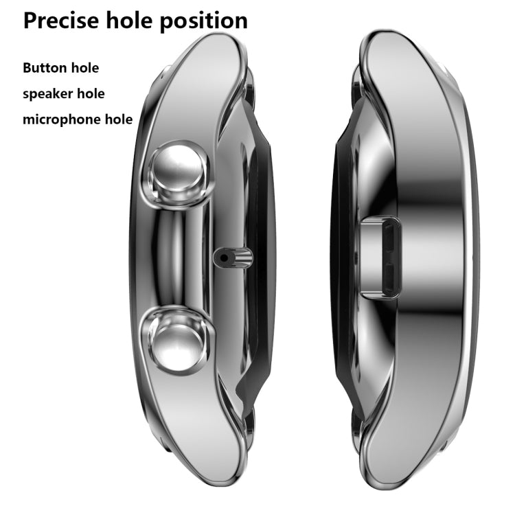 For Samsung Galaxy Watch 3 41mm Electroplating Hollow Half-pack TPU Protective Case(Gray) - Watch Cases by ENKAY | Online Shopping South Africa | PMC TechLife | Buy Now Pay Later Mobicred