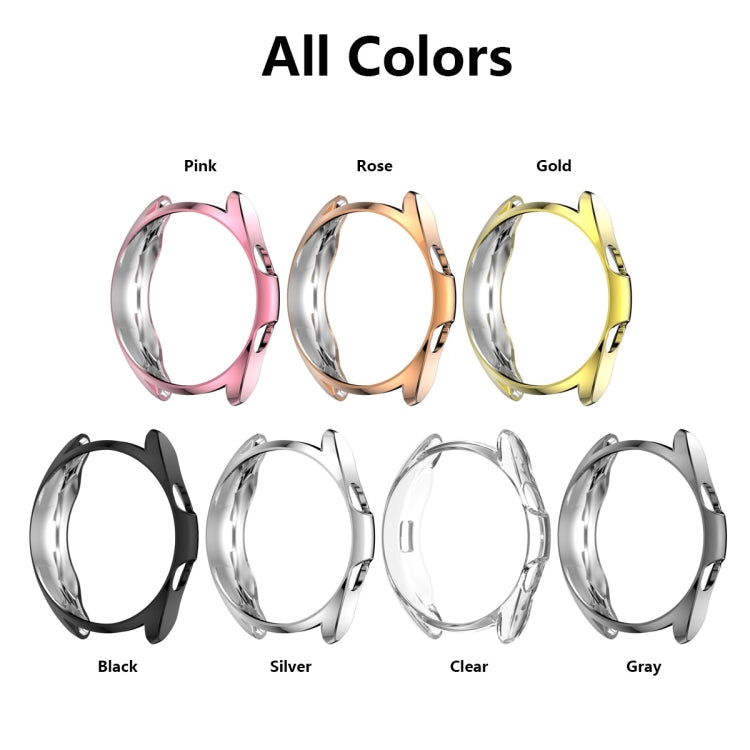 For Samsung Galaxy Watch 3 41mm Electroplating Hollow Half-pack TPU Protective Case(Gray) - Watch Cases by ENKAY | Online Shopping South Africa | PMC TechLife | Buy Now Pay Later Mobicred