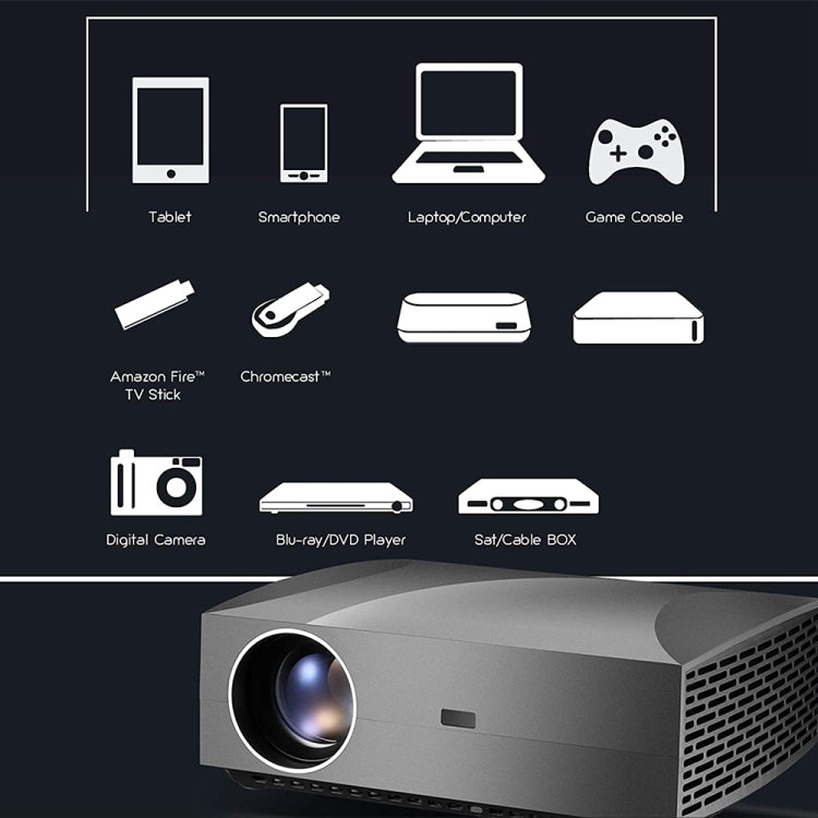 VIVIBRIGHT F30UP 1920x1080 4200 Lumens Portable Home Theater Wireless Smart Projector, Android Version - LED Projector by VIVIBRIGHT | Online Shopping South Africa | PMC Jewellery
