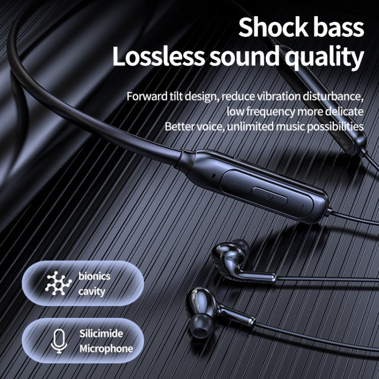 M60 8D Surround Sound Wireless Neck-mounted 5.1 Bluetooth Earphone Support TF Card MP3 Mode(White) - Neck-mounted Earphone by PMC TechLife | Online Shopping South Africa | PMC TechLife