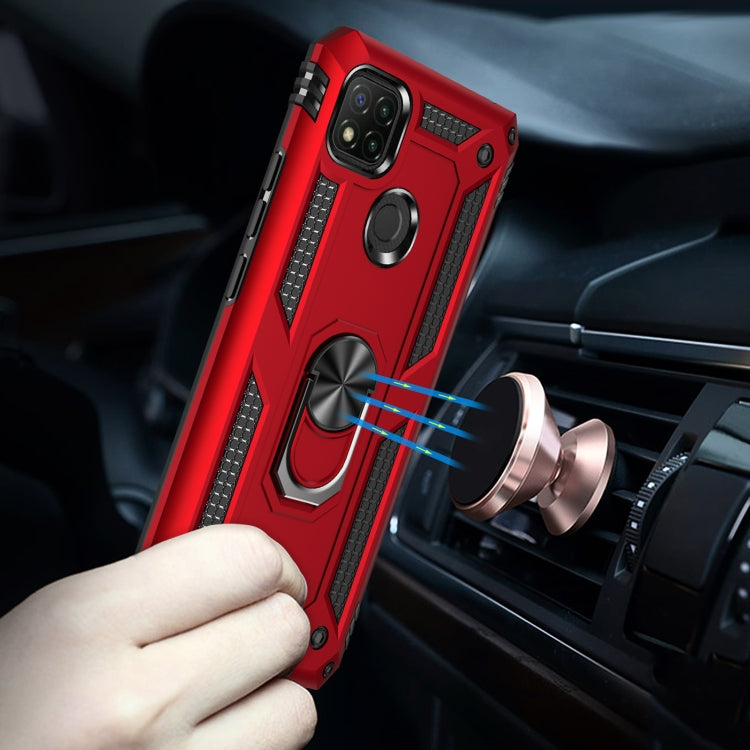 For Xiaomi Redmi 9C Shockproof TPU + PC Protective Case with 360 Degree Rotating Holder(Gold) - free shipping - PMC TechLife - Order now!