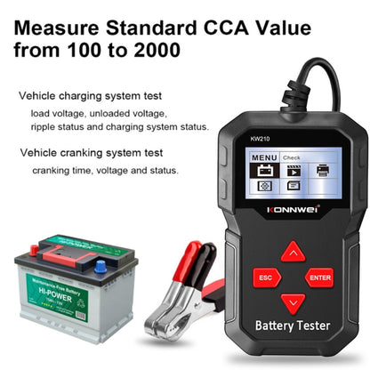 KONNWEI KW210 Car Battery Test Battery Capacity Resistance Battery Detector - Code Readers & Scan Tools by KONNWEI | Online Shopping South Africa | PMC Jewellery