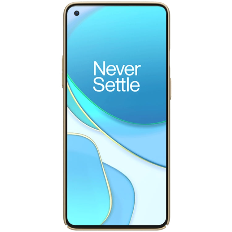 For OnePlus 8T NILLKIN Frosted Concave-convex Texture PC Protective Case(Gold) - OnePlus Cases by NILLKIN | Online Shopping South Africa | PMC Jewellery