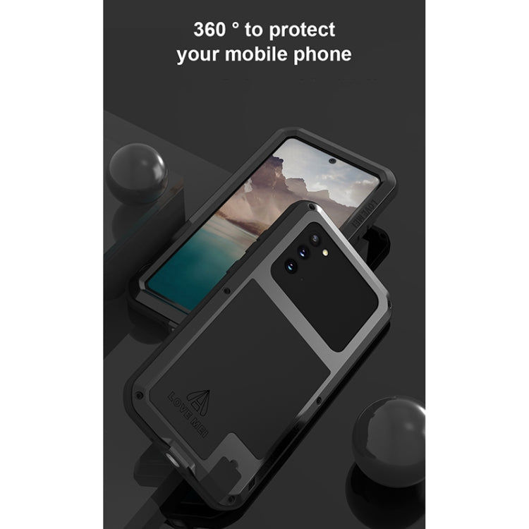 For Samsung Galaxy Note 20 LOVE MEI Metal Shockproof Waterproof Dustproof Protective Case without Glass(Black) - free shipping - PMC TechLife - Order now!