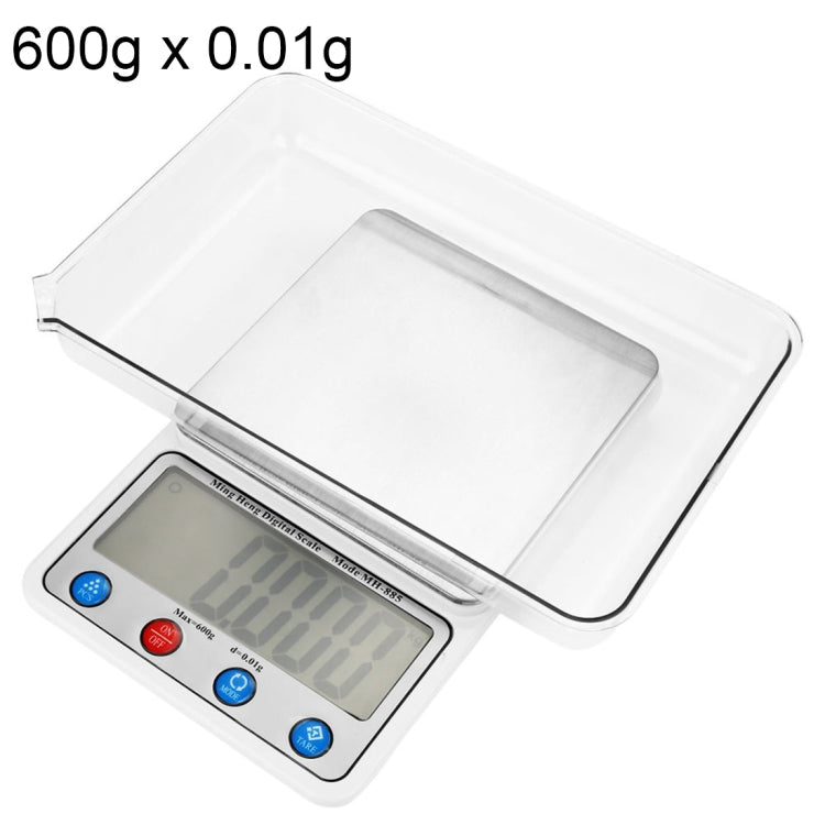 MH-885 600g x 0.01g High Accuracy Digital Electronic Portable Kitchen Scale Balance Device with 4.5 inch LCD Screen - Kitchen Scales by PMC Jewellery | Online Shopping South Africa | PMC Jewellery