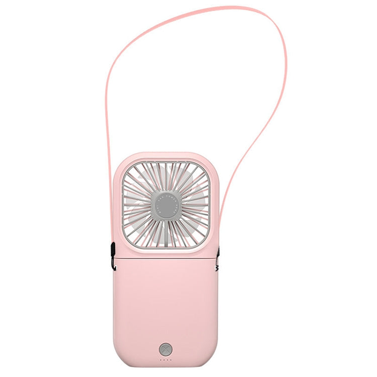 F20 Electroplating Handheld Fan Portable Desktop Folding Mute USB Hanging Neck Fan (Pink) - free shipping - PMC TechLife - Order now!