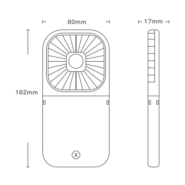 F20 Electroplating Handheld Fan Portable Desktop Folding Mute USB Hanging Neck Fan (Pink) - free shipping - PMC TechLife - Order now!