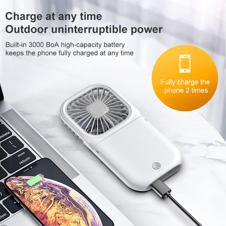 F20 Electroplating Handheld Fan Portable Desktop Folding Mute USB Hanging Neck Fan (Pink) - free shipping - PMC TechLife - Order now!