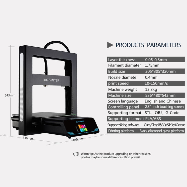 JGAURORA A5S Desktop High Precision Metal Plate Frame Three-Dimensional Physical 3D Printer - 3D Printer by JGAURORA | Online Shopping South Africa | PMC Jewellery | Buy Now Pay Later Mobicred