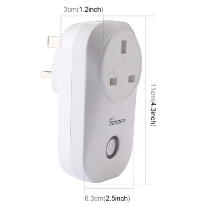 Sonoff S20-UK WiFi Smart Power Plug Socket Wireless Remote Control Timer Power Switch,  Compatible with Alexa and Google Home, Support iOS and Android,  UK Plug - Smart Socket by Sonoff | Online Shopping South Africa | PMC Jewellery