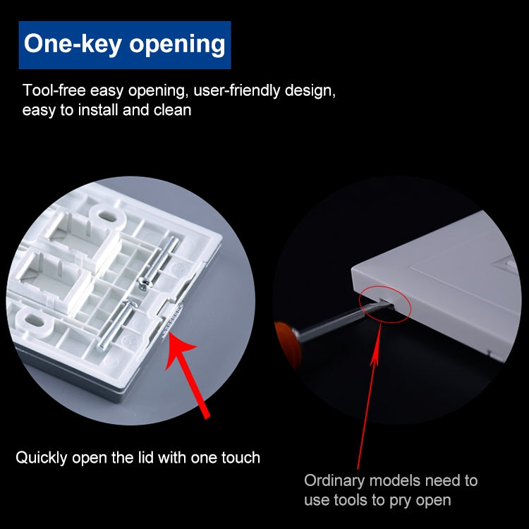CAT.6 Shielded Pass-through Network Module, Single Port Panel + Shielded Pass-through(White) - Lan Cable and Tools by PMC TechLife | Online Shopping South Africa | PMC TechLife | Buy Now Pay Later Mobicred