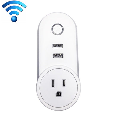 SA-002 2 USB Ports + 1 US Socket WiFi Smart Power Plug Socket, Compatible with Alexa and Google Home, AC 110V-230V, US Plug - Smart Socket by PMC Jewellery | Online Shopping South Africa | PMC Jewellery