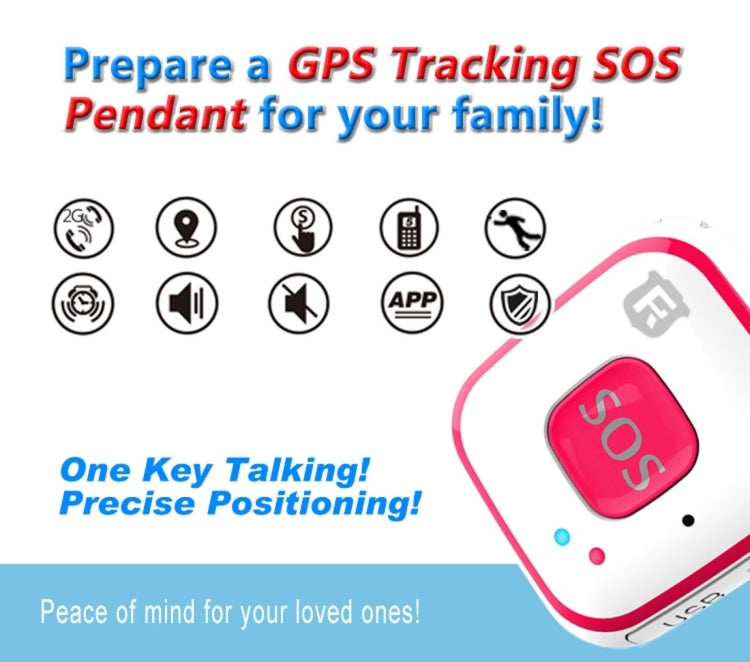 REACHFAR V28 Necklace Style GSM Mini LBS WiFi AGPS Tracker SOS Communicator(Blue) - Personal Tracker by REACHFAR | Online Shopping South Africa | PMC Jewellery | Buy Now Pay Later Mobicred