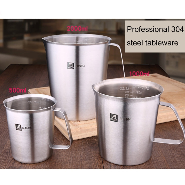 SSGP Kitchen Cooking Tool Stainless Steel Graduated Measuring Cups, Size: 17*15cm, 2000ml - Gadgets by SSGP | Online Shopping South Africa | PMC Jewellery | Buy Now Pay Later Mobicred