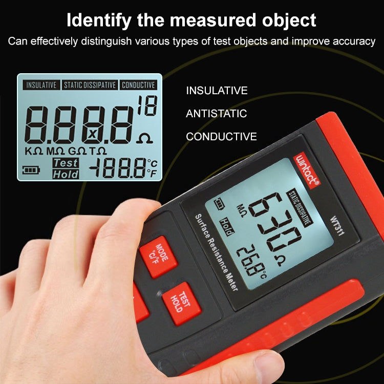 Wintact WT311 Surface Resistance Meter - Battery & Resistance Tester by Wintact | Online Shopping South Africa | PMC Jewellery | Buy Now Pay Later Mobicred