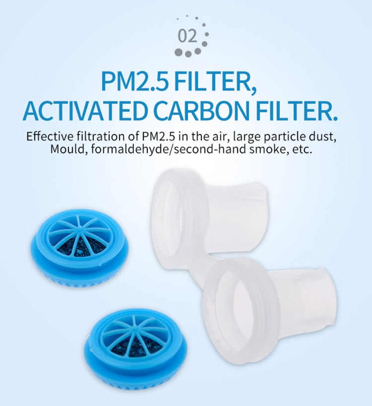 2 PCS 2 in 1 ABS Silicone Anti Snoring Air Purifier(Blue) - free shipping - PMC TechLife - Order now!