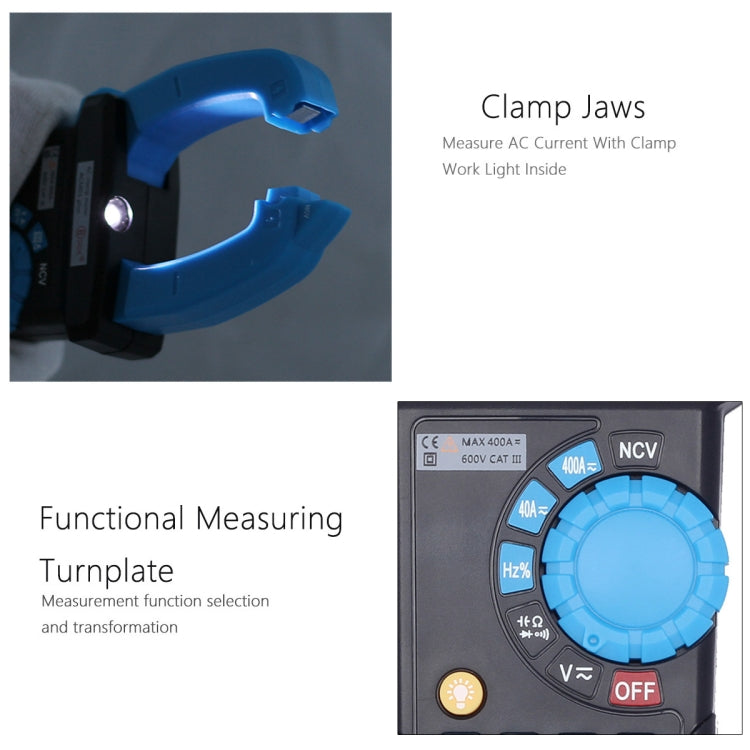 BSIDE ACM03 Plus 400A  AC / DC Clamp Meter - Current & Voltage Tester by BSIDE | Online Shopping South Africa | PMC TechLife | Buy Now Pay Later Mobicred