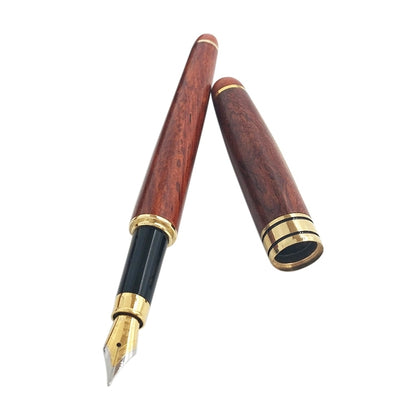 School Office Extra Fine 0.7mm Nib Transparent Piston Wooden Fountain Ink Pen - Fountain Pens by PMC Jewellery | Online Shopping South Africa | PMC Jewellery