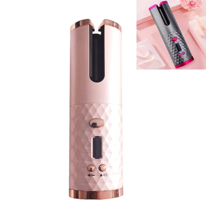 USB Charging Automatic Hair Curler Portable Mini Wireless Multi-function Curling Iron with LCD Display (Pink) - Hair Curler by PMC Jewellery | Online Shopping South Africa | PMC Jewellery