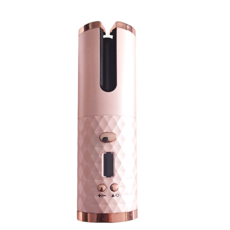 USB Charging Automatic Hair Curler Portable Mini Wireless Multi-function Curling Iron with LCD Display (Pink) - Hair Curler by PMC Jewellery | Online Shopping South Africa | PMC Jewellery