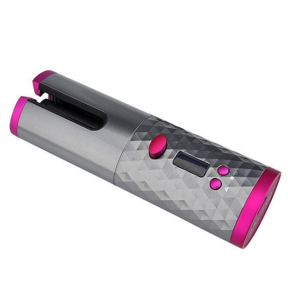 USB Charging Automatic Hair Curler Portable Mini Wireless Multi-function Curling Iron with LCD Display (Grey) - Hair Curler by PMC Jewellery | Online Shopping South Africa | PMC Jewellery