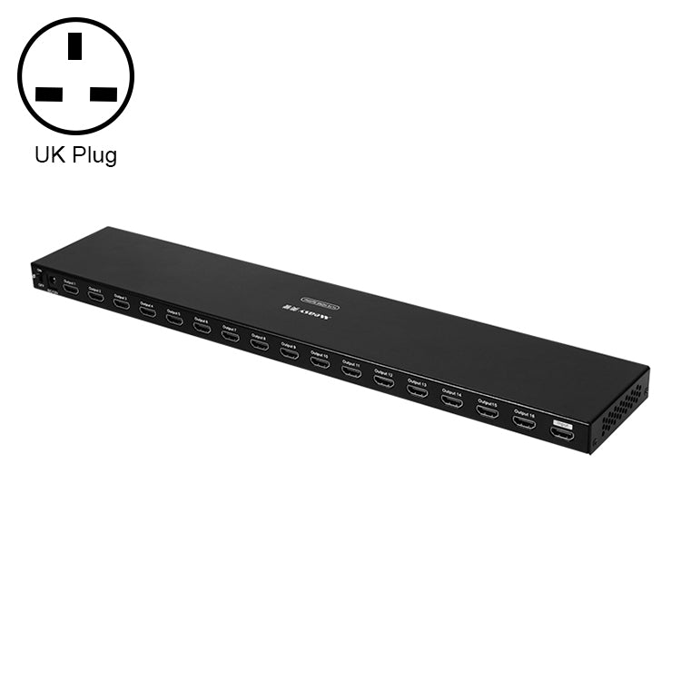 Measy SPH116 1 to 16 4K HDMI 1080P Simultaneous Display Splitter(UK Plug) - Splitter by Measy | Online Shopping South Africa | PMC Jewellery | Buy Now Pay Later Mobicred