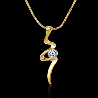 18K Gold Plated Bolt Necklace