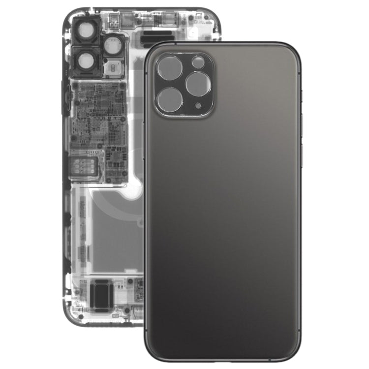 Back Battery Cover Glass Panel for iPhone 11 Pro(Black) - Back Cover by PMC TechLife | Online Shopping South Africa | PMC TechLife