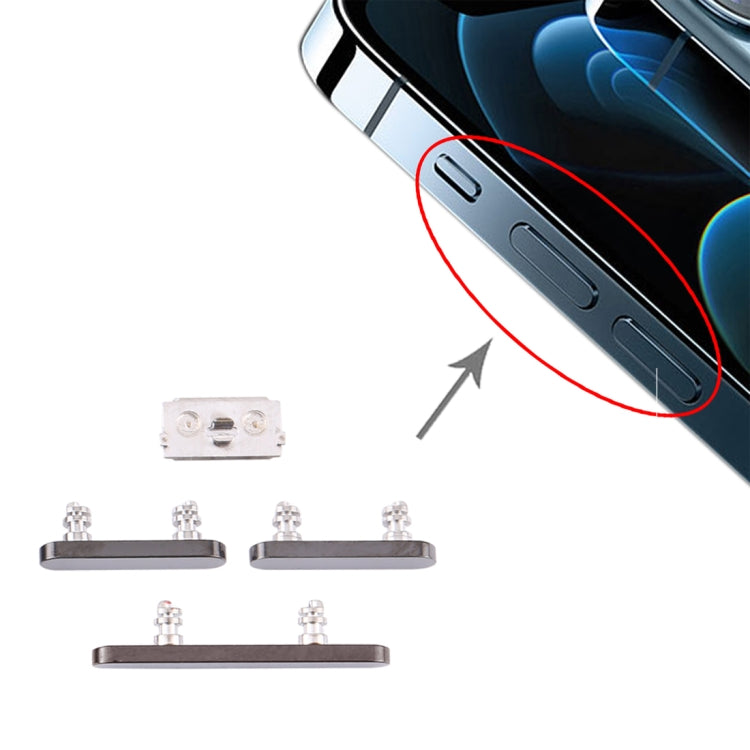 Power Button and Volume Control Button for iPhone 12 Pro(Graphite) - Metal Parts by PMC TechLife | Online Shopping South Africa | PMC TechLife
