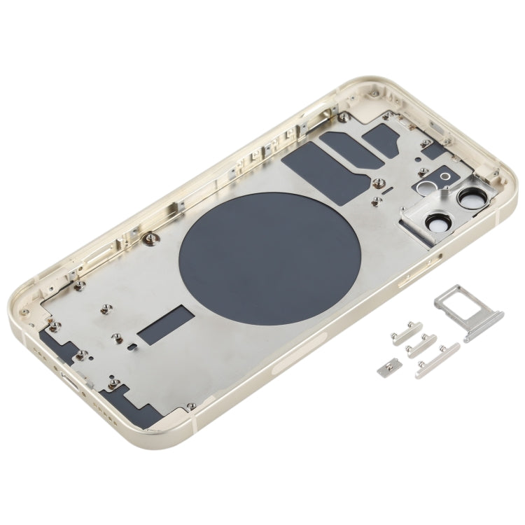 Back Housing Cover with SIM Card Tray & Side  Keys & Camera Lens for iPhone 12(White) - Back Cover by PMC TechLife | Online Shopping South Africa | PMC TechLife