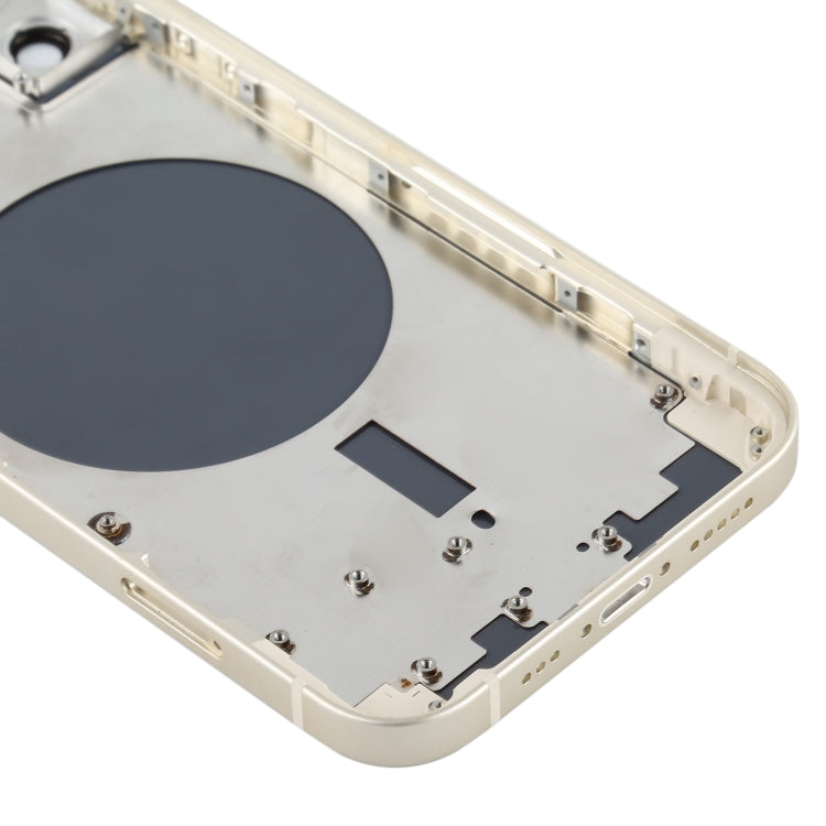 Back Housing Cover with SIM Card Tray & Side  Keys & Camera Lens for iPhone 12(White) - Back Cover by PMC TechLife | Online Shopping South Africa | PMC TechLife