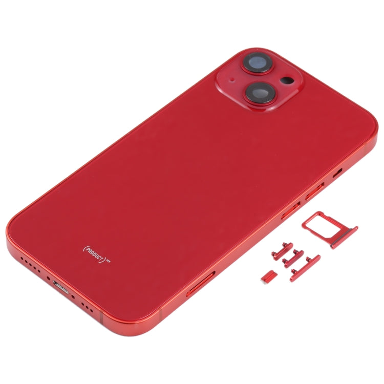 Back Housing Cover with SIM Card Tray & Side  Keys & Camera Lens for iPhone 13(Red) - Back Cover by PMC TechLife | Online Shopping South Africa | PMC TechLife