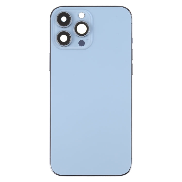 For iPhone 13 Pro Max Battery Back Cover with Side Keys & Card Tray & Power + Volume Flex Cable & Wireless Charging Module(Blue) - free shipping - PMC TechLife - Order now!