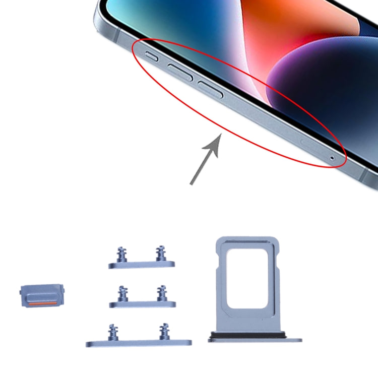 SIM Card Tray + SIM Card Tray + Side Keys for iPhone 14 Plus (Blue) -  by PMC TechLife | Online Shopping South Africa | PMC TechLife