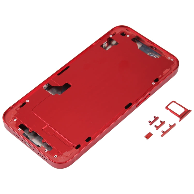 For iPhone 14 Battery Back Cover with Middle Frame / Side Keys(Red) -  by PMC TechLife | Online Shopping South Africa | PMC TechLife