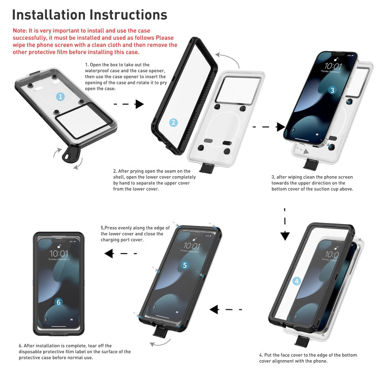 10m Depth Diving Waterproof Protective Phone Case for 5.9-6.9 inch Phone(White) - free shipping - PMC TechLife - Order now!