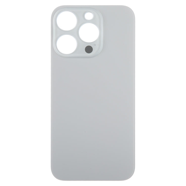 For iPhone 15 Pro Easy Replacement Big Camera Hole Glass Back Battery Cover(Titanium) -  by PMC TechLife | Online Shopping South Africa | PMC TechLife