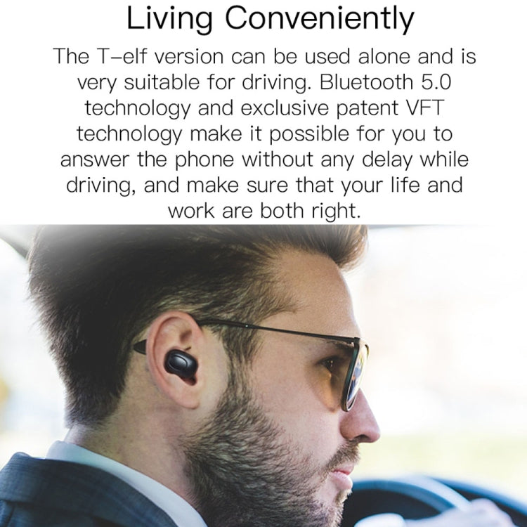 Bluedio TWS T-elf Bluetooth Version 5.0 In-Ear Bluetooth Headset with Headphone Charging Cabin(Black) - free shipping - PMC TechLife - Order now!