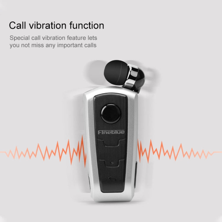 Fineblue F910 CSR4.1 Retractable Cable Caller Vibration Reminder Anti-theft Bluetooth Headset(Gold) - Bluetooth Earphone by Fineblue | Online Shopping South Africa | PMC TechLife | Buy Now Pay Later Mobicred