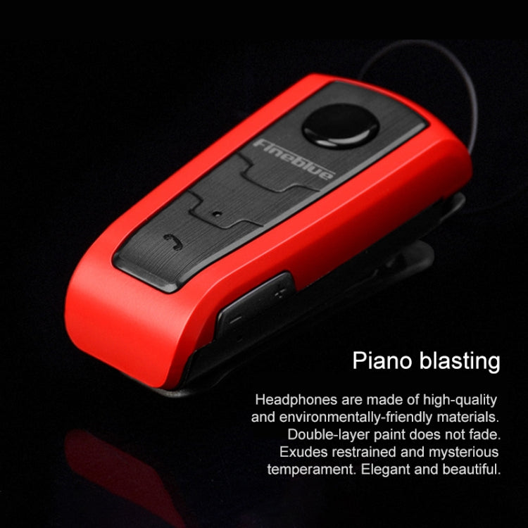 Fineblue F910 CSR4.1 Retractable Cable Caller Vibration Reminder Anti-theft Bluetooth Headset(White) - Bluetooth Earphone by Fineblue | Online Shopping South Africa | PMC TechLife | Buy Now Pay Later Mobicred