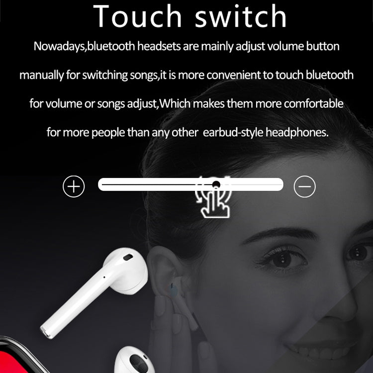 i9 Touch Wireless TWS Sport Bilateral Stereo Bluetooth 5.0 Headset with Charging Box, Touch Version (White) - TWS Earphone by PMC Jewellery | Online Shopping South Africa | PMC Jewellery