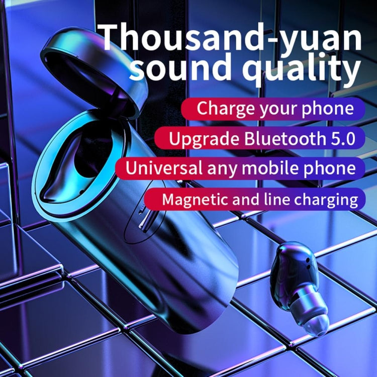 V21 Mini Single Ear Stereo Bluetooth V5.0 Wireless Earphones with Charging Box(White) - Bluetooth Earphone by PMC TechLife | Online Shopping South Africa | PMC TechLife