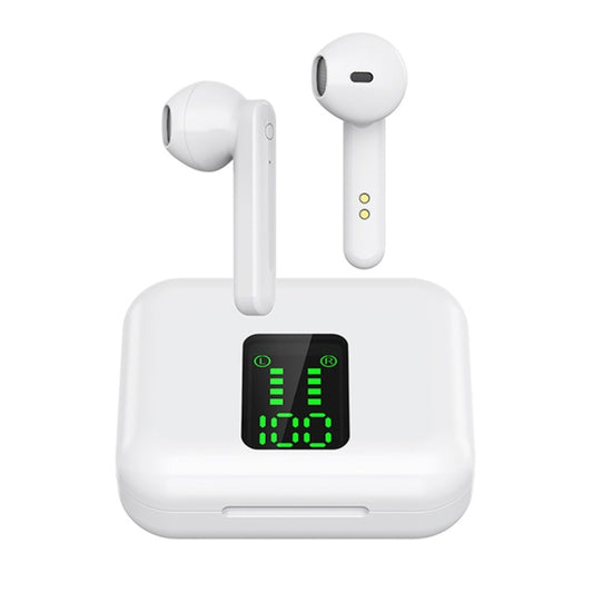 P100pro TWS Bluetooth 5.0 Touch Wireless Bluetooth Earphone with Charging Box & LED Smart Digital Display, Support Siri & Call(White) - TWS Earphone by PMC Jewellery | Online Shopping South Africa | PMC Jewellery