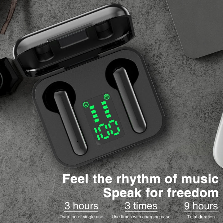 P100pro TWS Bluetooth 5.0 Touch Wireless Bluetooth Earphone with Charging Box & LED Smart Digital Display, Support Siri & Call(White) - TWS Earphone by PMC TechLife | Online Shopping South Africa | PMC TechLife