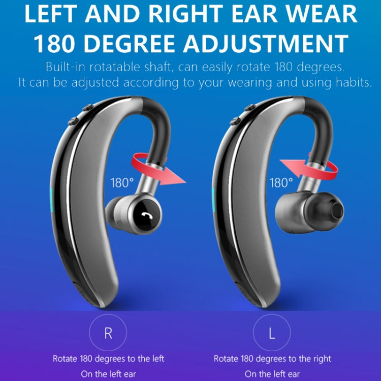 V7 Bluetooth 5.0 Business Style Wireless Stereo Sports Bluetooth Earphone, Support Inform Caller Name (Purple) - Bluetooth Earphone by PMC Jewellery | Online Shopping South Africa | PMC Jewellery