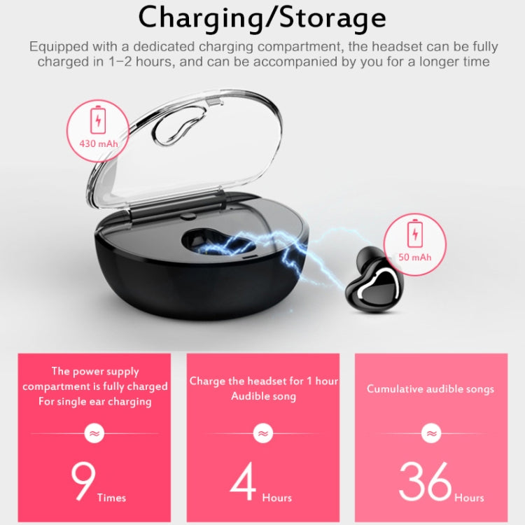 X7 Bluetooth 4.1 Mini Invisible Wireless Sports Bluetooth Earphone with Charging Box (Black) - Bluetooth Earphone by PMC TechLife | Online Shopping South Africa | PMC TechLife