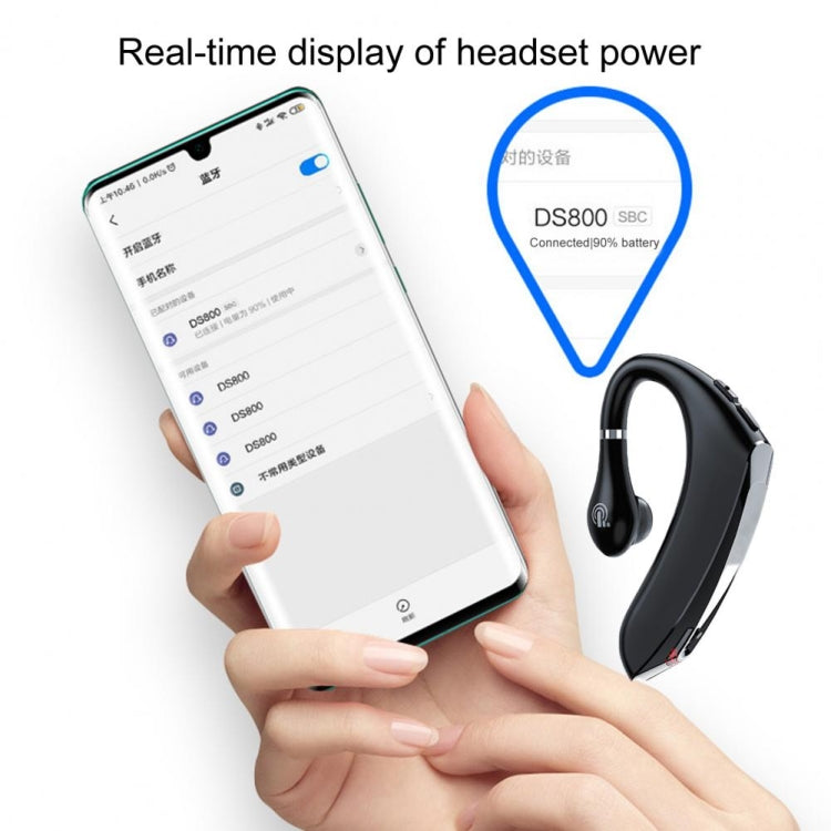 DS800 Bluetooth 5.0 Universal Hanging Ear Style Business Sports Wireless Bluetooth Earphone with Charging Box (Red) - Bluetooth Earphone by PMC TechLife | Online Shopping South Africa | PMC TechLife