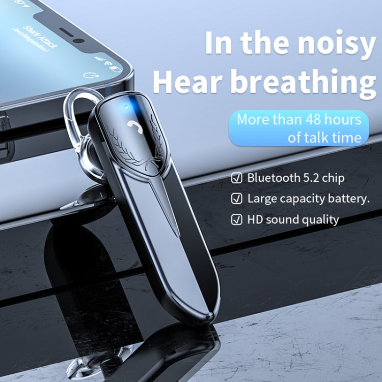 M81 CVC Noise Reduction Unilateral Business Ear-mounted Bluetooth Earphone, Support Siri & One for Two(Gold) - Bluetooth Earphone by PMC TechLife | Online Shopping South Africa | PMC TechLife