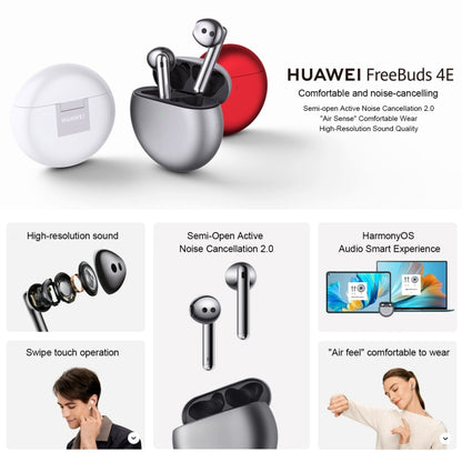 Original Huawei FreeBuds 4E Wireless Earphone T0008 Bluetooth Active Noise Reduction Earphone (White) - TWS Earphone by Huawei | Online Shopping South Africa | PMC Jewellery